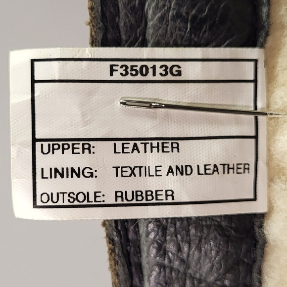 Ugg Andra Black Pebeled Leather Riding Boots size 8.5 - Picture 7 of 8